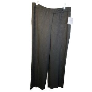 NEW Sag Harbor Women's Dress Pants 16 Missy Colored Polka Dots Black Office